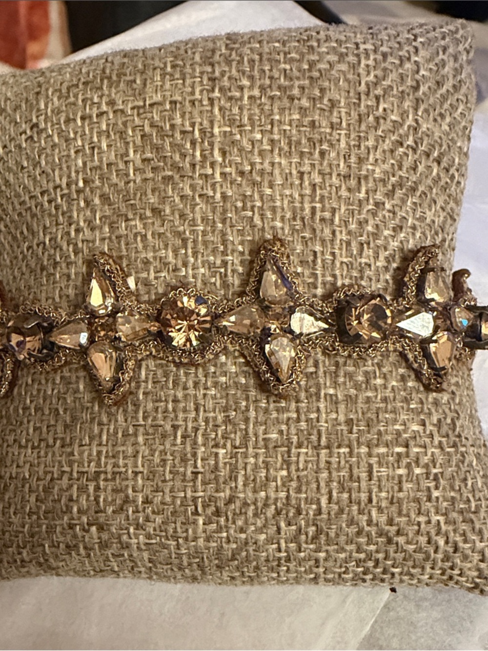 Gold Crystal Beaded Bracelet - Sparkling, by deepa gurnani